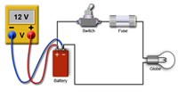 Voltmeter, Switch, Fuse, Battery, and Lightbulb 277